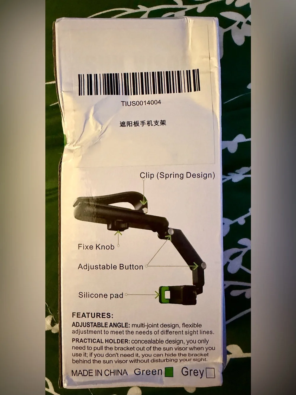 Universal Car Cellphone Holder Mount - Green